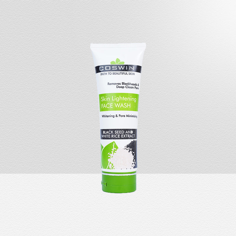 Skin lightening face wash with black seeds and rice extract